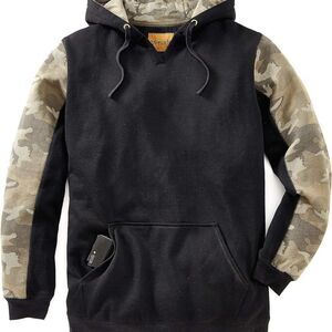 Venado Heavyweight Camo Hoodie for Men  v-neck Opening size xl black nwt